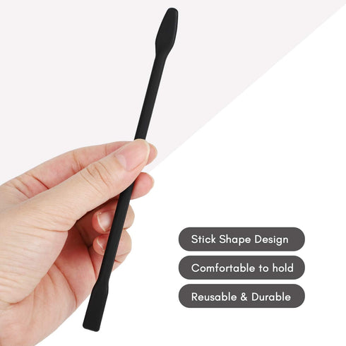 Gartful Black Silicone Stir Sticks Kit for Epoxy, 1pcs Silicone Spatula for Resin, 2pcs Large Silicone Stir Sticks, 4pcs Small Silicone Sticks, DI...