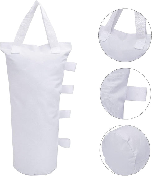Canopy Weights Bag Leg Weight for Pop up Canopy Tent, Sand Bags for Patio Umbrella Instant Outdoor Sun Shelter (4 Pack - White)...