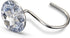 CHICTIE Shower Curtain Hooks Rings,Crystal Decorative Shower Curtain Hooks, Set of 12 Stainless Steel Rust Resistant White Round Diamond Shower Ho...