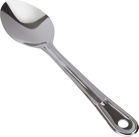 Super Strong, Ergonomic 11 in Serving Spoon 1 Pk. Big, Solid Stainless Steel Spoons for Cooking, Baking and Basting. Best Kitchen Flatware for Buf...