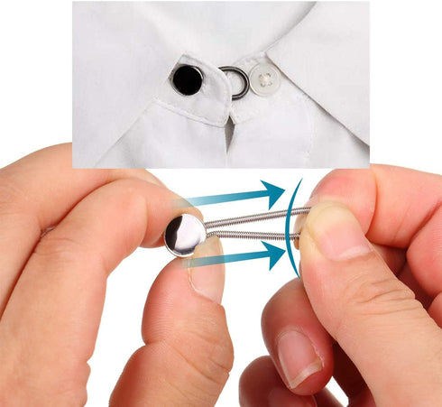 Collar Extenders for Mens Shirts, 12PCS Button Extender for Pants, Premium Collar Extenders for Mens Shirts, Button Extenders for Mens Dress Shirt...