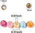 200PCS Acrylic Beads for Jewelry Making Round Loose Beads Charms Ink Patterns for Bracelets Earring Necklace Rings Adults Beading DIY Art Craft Pr...
