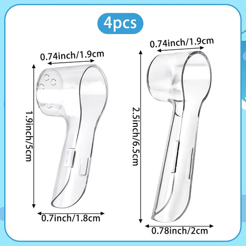 8 Pack Toothbrush Cover for Protecting Oral-B Replacement Brush Heads Electric Toothbrush, Portable Travel Brush Heads Caps, Convenience for Trave...