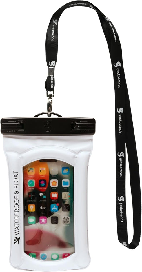 geckobrands Float Phone Dry Bag - Waterproof & Floating Phone Pouch – Fits Most iPhone and Samsung Galaxy Models...
