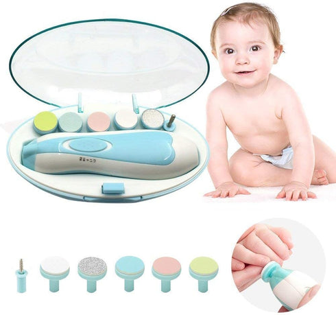 Baby Electric Nail File, 8 in 1 Safe Baby Nail Trimmer, Baby Nail Clippers with 6 Grinding Heads, Baby Nail Care Kit for All Ages...