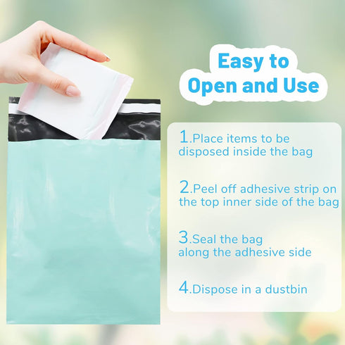 Feminine Sanitary Napkin Disposal Bags,100Pcs Personal Disposal Bags Fit for Feminine Hygiene Disposal Bags, Discreet Tampons, Sanitary Pads, Napk...