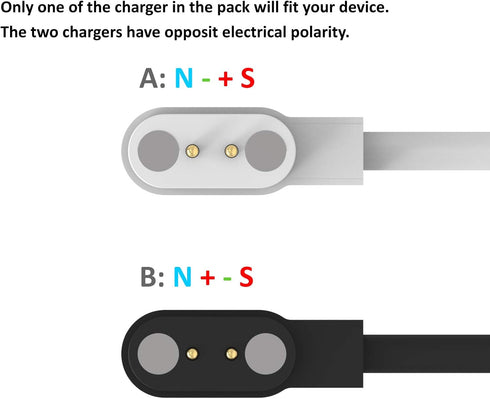 FitTurn Charger Compatible with ID205L ID205U ID205S or SW021 Smart Watch, for VeryFitPro, Magnetic, 2 Charging Pins’ Gap 2.84mm, Replacement Char...