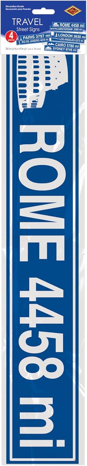 Travel Street Sign Cutouts Party Accessory...