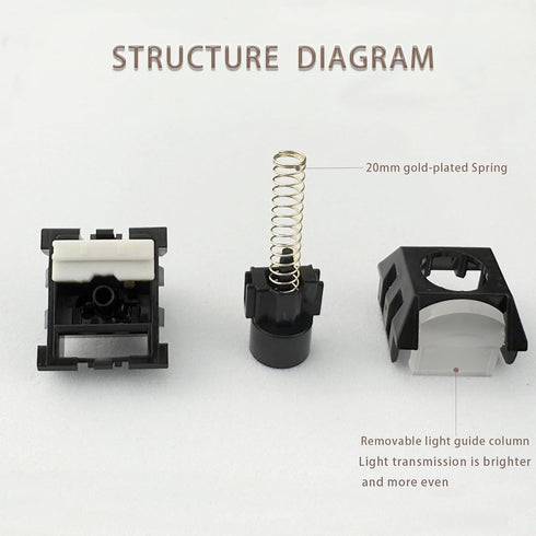 Kailh Box Ice Cream Pro Dark Chocolate Switch All POM Pre Lubed Linear 5pin RGB SMD 55gf Switch for Gaming Mechanical Keyboard?10pcs?...