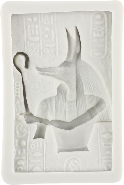 Egyptian Anubis Silicone Fondant Mold Anubis Sphinx Mummy Chocolate Mold Egypt Candy Molds For Sugar Cake Decorating Cupcake Topper Gum Paste Poly...