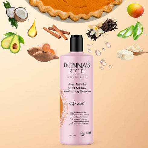 Donna's Recipe by Tabitha Brown Sweet Potato Pie Extra Creamy Moisturizing Shampoo...