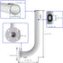 Sinsica Pole Mount, Antennas Mount,Electronics Pole for Outside Home Antenna Installation.11.8Inch Length...
