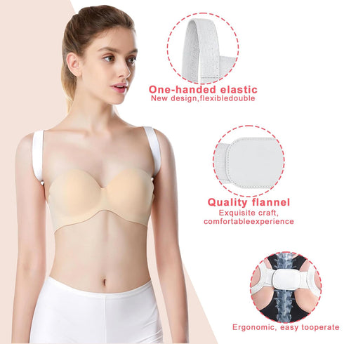 2 Pcs Posture Corrector Back Brace for Men and Women Adjustable Posture Corrector Back Braces for Upper Back Pain Relief...