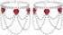 ELABEST Rhinestone Ankle Bracelets Heart Anklet Crystal Tassel Anklet 2pcs Layered Ankle Bracelets Boho High-heeled Tennis Foot Chain Wedding Jewe...