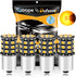Qoope BAU15S 7507 PY21W LED Bulbs Amber Yellow, Non-polarity 12-24V Super Bright for Turn Signal Tail Brake Lights (Pack of 4)...