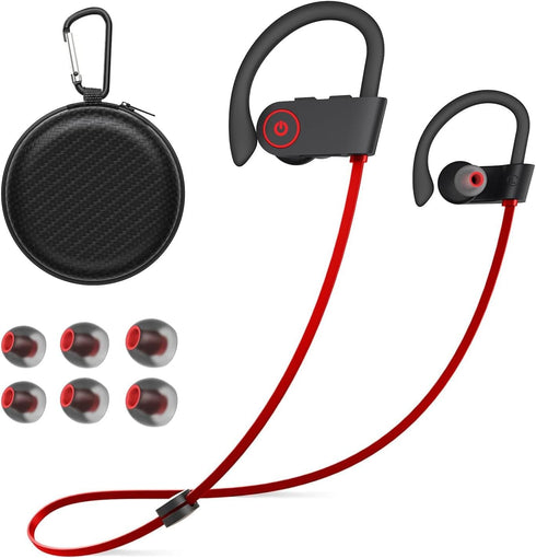 Bluetooth Headphones, Wireless Headphones 16H Playtime Wireless Earbuds with Mic Stereo in-Ear Earphones, IPX7 Waterproof Sports Headphones Sound ...