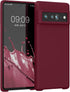 kwmobile Case Compatible with Google Pixel 6 Pro Case - TPU Silicone Phone Cover with Soft Finish - Rhubarb Red...