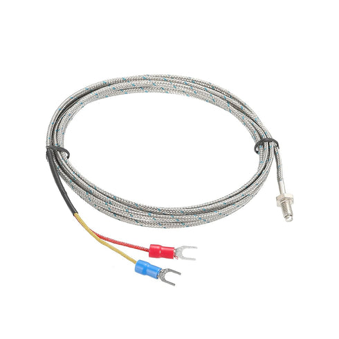 MECCANIXITY Thermocouple Temperature Sensor M6 Screw Temperature Probes J Type 6.6ft 0 to 750°C(32 to 1382°F)...