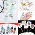 Benvo 157 Pcs Heat Shrink Plastic Sheet Kit Shrinky Art Film Paper 20 Pcs with 135 Pcs Keychains Accessory Ear Hooks Chain Beads Lobster Clasps an...