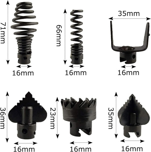 Drain Cleaning Tool Kit, Drain Cleaning Pipeline Accessories Drain Cleaner Attachment Set Suitable for Clearing Pipes and Drain Pipes Cleaning...