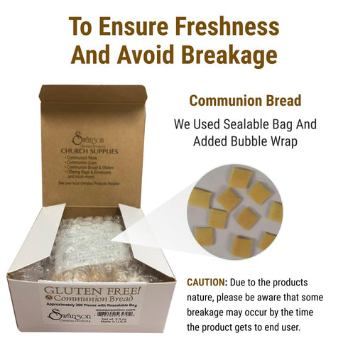 Communion Bread - Gluten-Free Communion Bread - Church Supplies - Package of approx. 200 pieces...