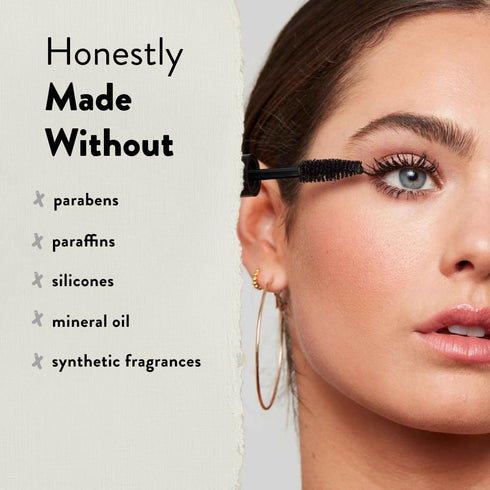 Honest Beauty 2-in-1 Extreme Volume Clean Mascara + Bold Lash Primer with Castor Oil | Maximum Volume + Curl | Vegan + Cruelty Free | Black, .27 f...