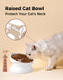 Elevated Cat Food Bowl, 5 Oz Ceramic Raised and Tilted Water Bowl, Anti Vomiting and Protect Pets' Spines Dishes for Small Dog, Fat Faced Cat, Kit...