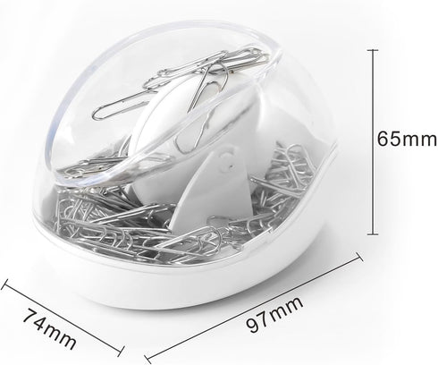 Paper Clip Holder Cute Magnetic Paperclip Holder with Paper Clips 100pcs 28mm(1.1" Cute Office Supplies for Desk Organizer...