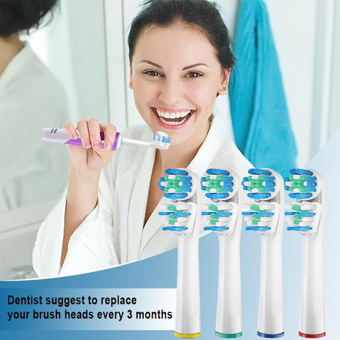 Dual-Clean Replacement Brush Heads Compatible with Oral-B Vitality Series, Fits for Pro 1000, Smart 1500, Genius X, Double Clean Toothbrush Heads ...