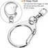 50 Pcs Snap Hook Key Accessories, Maveek Keychain Rings for Lanyard Craft Metal Key Ring with Chain DIY Silvery Clasp Bulk, Silver D Hook Lobster ...