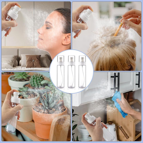 Cosywell Fine Mist Spray Bottles TSA Approved 3.4oz/100ml 3 Pack Leak Proof Travel Size Bottles Refillable Plastic Hair Spray Bottle for Perfume S...