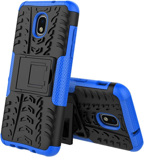 Yiakeng Galaxy J7 2018 Shockproof Protective Case with Kickstand - Blue...