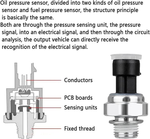 Engine Oil Pressure Sensor Automotive Replacement Sensors OEM#12616646 12677836 D1846A Compatible with Cadillac CTS,Chevy,Buick,GMC 4.2L 4.8L 5.3L...