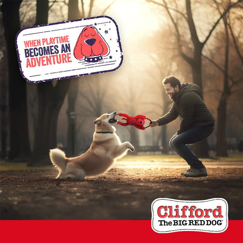 Clifford® Busy Body Rope 16" Tug of War Dog Toy | Durable Cozy Plush Dog Toy Stuffed Animals Play Toy with Ropes for Games of Tug | Mental Stimula...