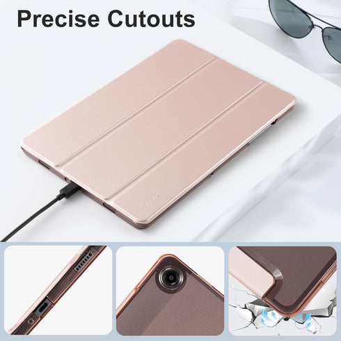 CoBak Rose Gold Tablet Case for Samsung Galaxy Tab A9 Plus 10.9-inch 2023, Hard Back Shell Protective Smart Cover with Auto Sleep/Wake, Magnetic C...