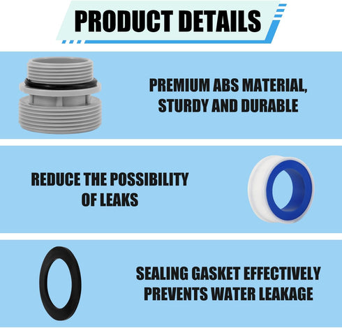 4pcs Filter Hose Conversion Kit, Above Ground Pool Adapter for Intex Pool 40mm to 1 1/2 Inch Conversion Kit Hose Conversion Adapters Kit Compatibl...