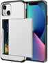 SAMONPOW Compatible with iPhone 13 Case with Card Holder Dual Layer Hybrid Wallet Case Heavy Duty Protection Shockproof 13 Case for Women Men Anti...