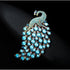 Rhinestone Peacock Brooch Pin Crystal Bird Brooch Safety Pin Animal Brooch Wedding Bridal Brooches Collar Lapel Pin Badge for Dress Shirts Coat...