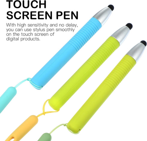 Kid-Friendly Pens for Touch Screens:Touch Screens Pen Stylus Silicone Anti-Slip Tablet Stylus Compatible with All Touch Screens,3 pcs Stylus + 3 p...
