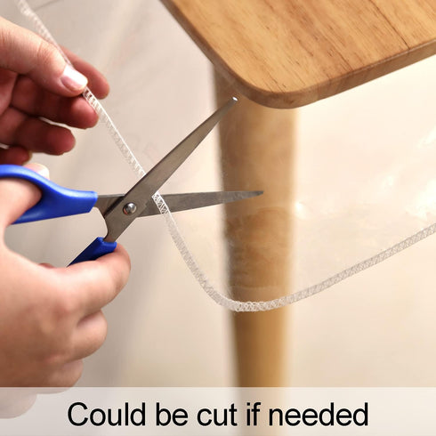 Hiasan Clear Plastic Tablecloth Rectangle - 100% Waterproof Oilproof Stain Resistant Wipeable Transparent Vinyl Table Cloth Protector, 54 x 80 Inc...