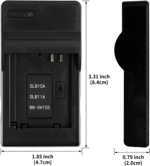 SLB-10A USB Charger for Samsung P800, PL50, PL51, PL55, PL57, PL60, PL65, PL70, SL420, SL502, SL620, SL720, SL820, WB150, WB151, WB2100, WB500, WB...