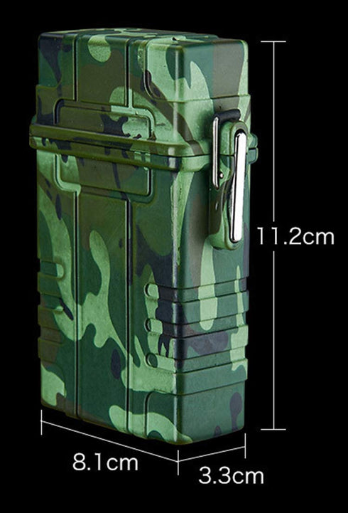 Skywin Waterproof Cigarette Case with Lighter - Airtight Cigarette Dry Box with Rechargeable Lighter - Dry Cigarette Case Protects Cigarettes from...