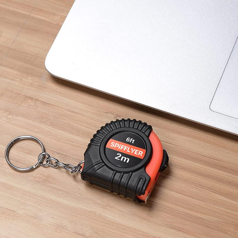 2 Pack Small Tape Measure Keychain Mini Measuring Tape Retractable 6ft 2M, Metric and Inch...