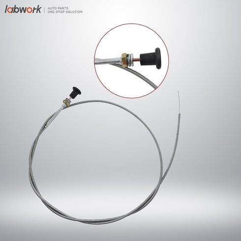 labwork 237 Mower Rotary Universal Push Pull Choke Cable 63" Inner 60" Conduit (2-3/4" Travel)...
