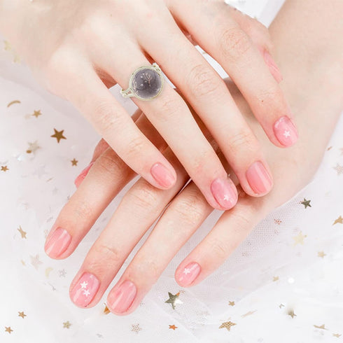 SUNNYCLUE 30Pcs 12mm Adjustable Cabochon Ring Settings with 30Pcs Round Glass Dome Cabochons Blank Finger Rings for DIY Ring Making Jewelry Making...