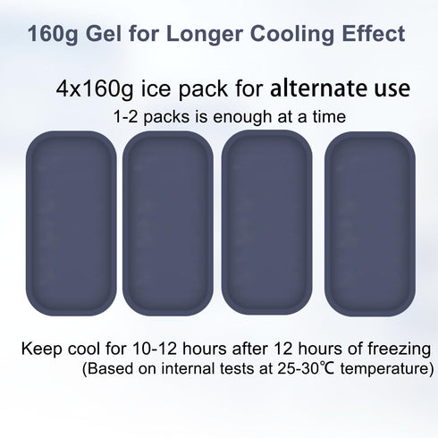 JOYJOM Insulin Cooler Travel Case: Diabetic Medication Insulated Vial Cool Organizer with 4 * 160g Reusable Ice Packs for for Insulin Pen and Diab...