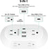 USB Wall Charger, FDTEK Surge Protector 6 Outlet Power Strip Multi Plug Outlet with USB-C Charging Ports, 3-Sided Outlet Splitter Wall Plug Adapte...