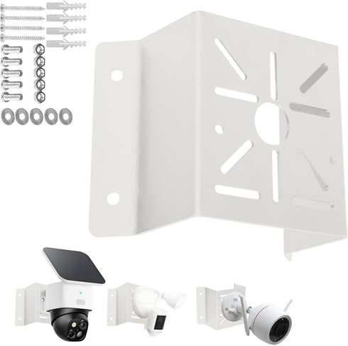 Exterior Wall Corner Mount Bracket Solid Metal for Surveillance Systems, Corner Mount Holder for Security Cameras Installing to Reach A Wider View...
