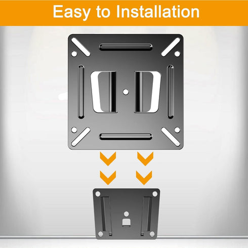 Monitor Wall Mount for Most 14-24" TVs, Universal Camper Small TV Wall Mount Bracket Fixed RV TV Mount Max Load 33lbs VESA up to 100x100mm 17 19 2...