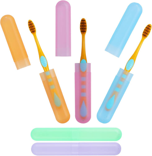 20PCS Toothbrush Case Set,Portable Breathable Toothbrush Holder,Dust-proof Toothbrush Box Storage,Plastic Toothbrush Container Travel Toothbrush M...